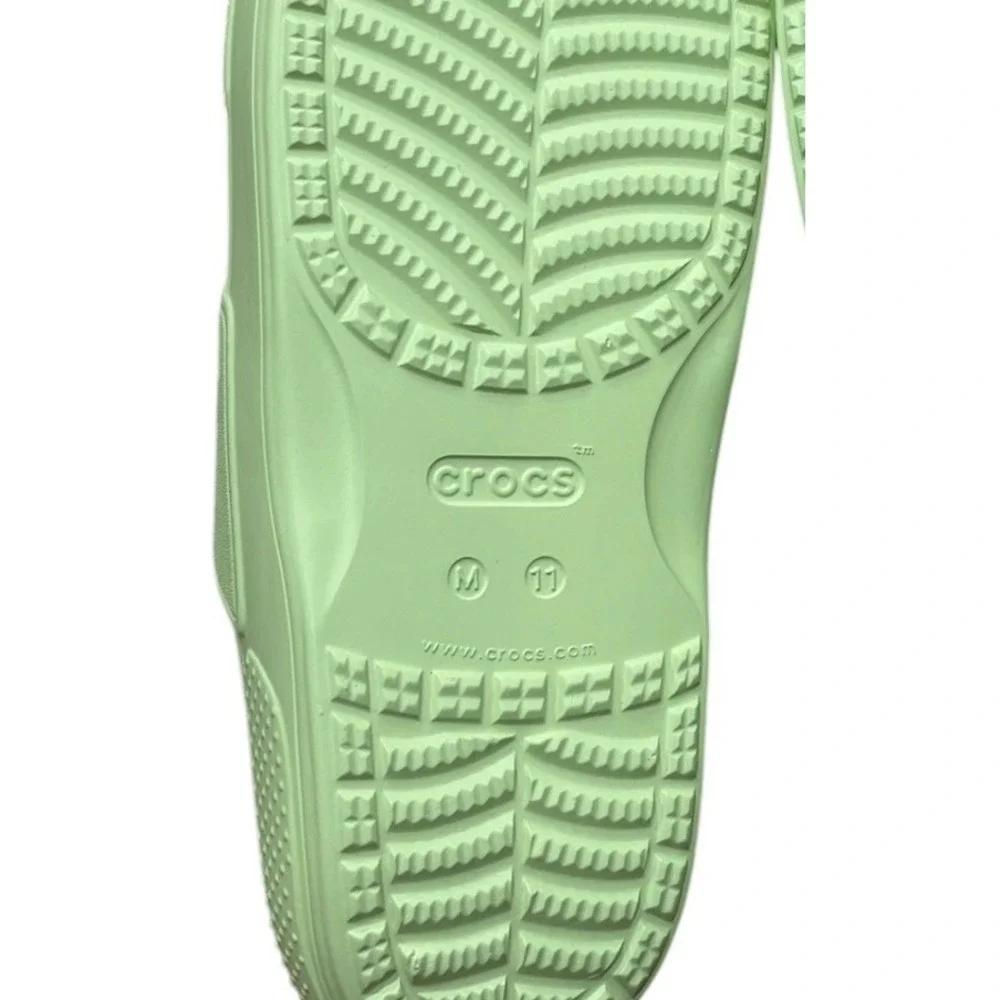 NEW Crocs Classic Sandals Slides Lime Green Mens Size 11 Two Strap Comfort